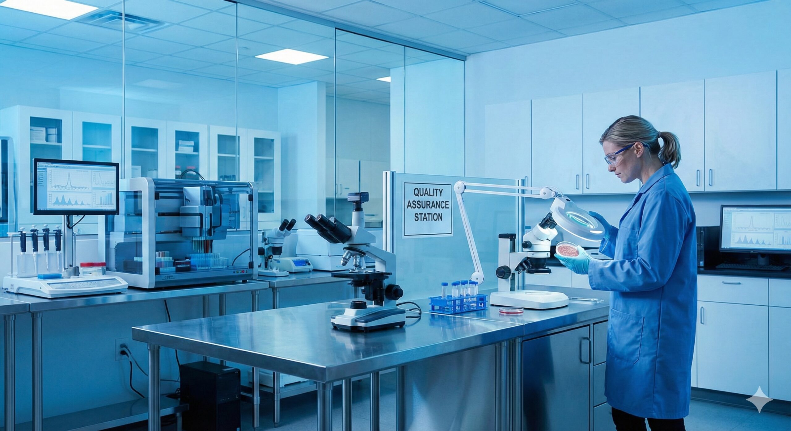 Laboratory testing equipment used when learning how to source quality peptides safely